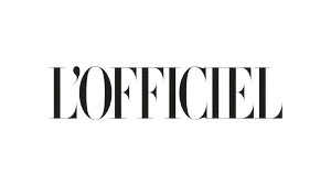 The logo of L'Officiel magazine in black letters with a small star above the letter 'O' in 'L'.